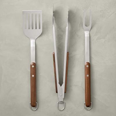 Williams Sonoma Walnut Grill Tools, Set of 3