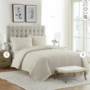 My Texas House Penelope Taupe 3-Piece Quilt Set, Full/Queen