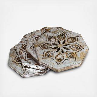 Serena Octagon Coaster, Set Of 4