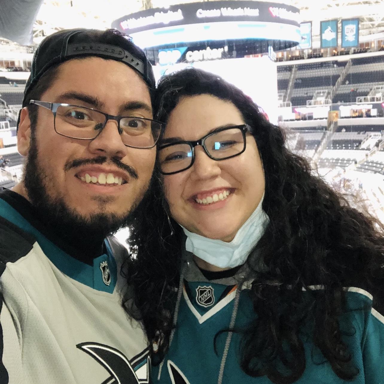 Marisa's first pro hockey game.