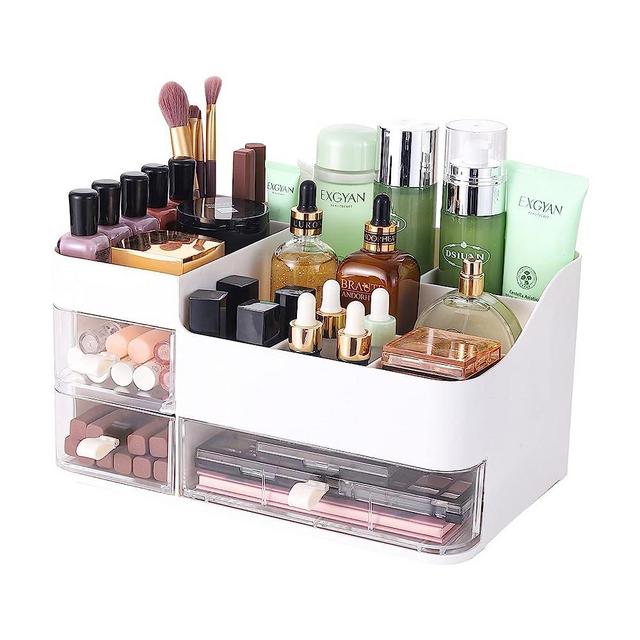 Cq acrylic 2PCS Clear Containers for Organizing 7 Drawers Stackable Dresser  Bathroom Organizers And Storage For Jewelry Hair Accessories Nail Polish