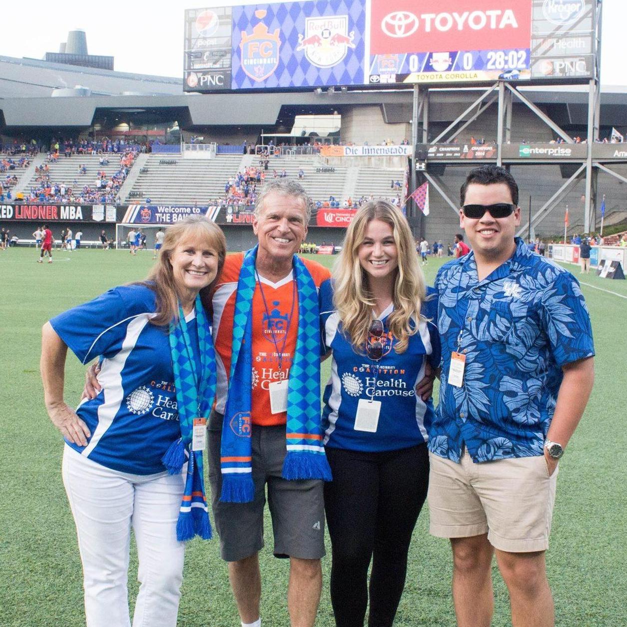 FC Cincinnati soccer game with Tessie' parents