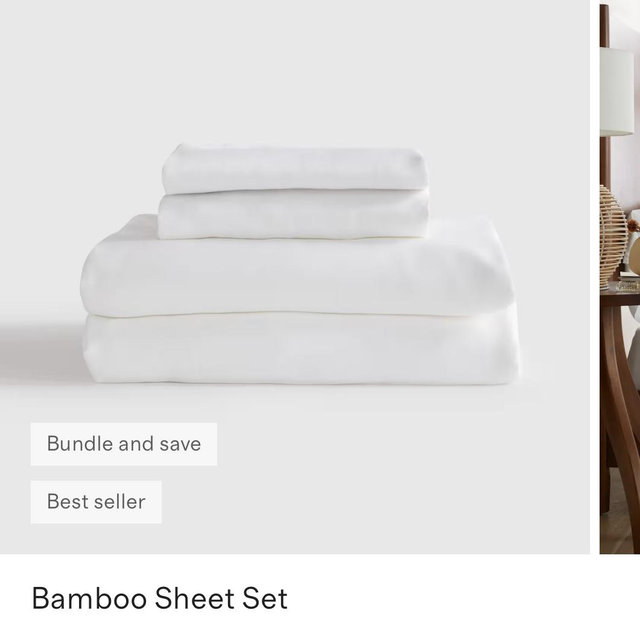 Bamboo Sheet Set - White, Queen