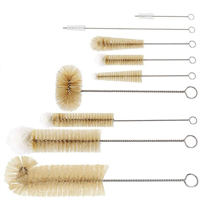 Masthome 9 Pieces Bottle Brush, Long Handle Bottle Cleaner for Narrow Neck Wide Mouth Water Bottle, Beer/Wine/Baby Bottle, Coffee Grinder and Sport Bottles