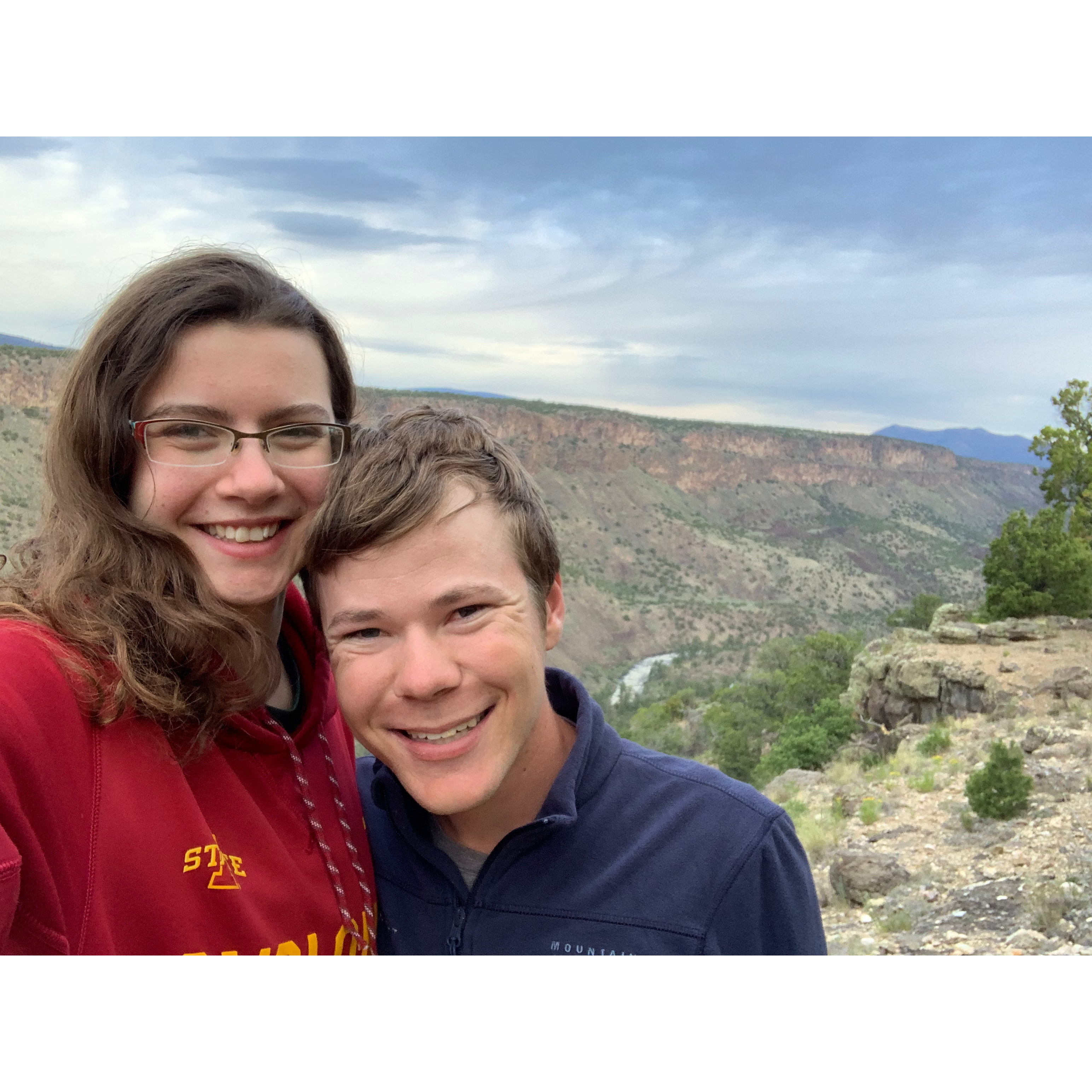 When Leslie visited Andrew in New Mexico, we camped out one night along the Rio Grande Gorge