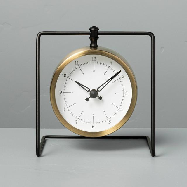 Sitabout Hanging Clock Brass/Black - Hearth & Hand™ with Magnolia