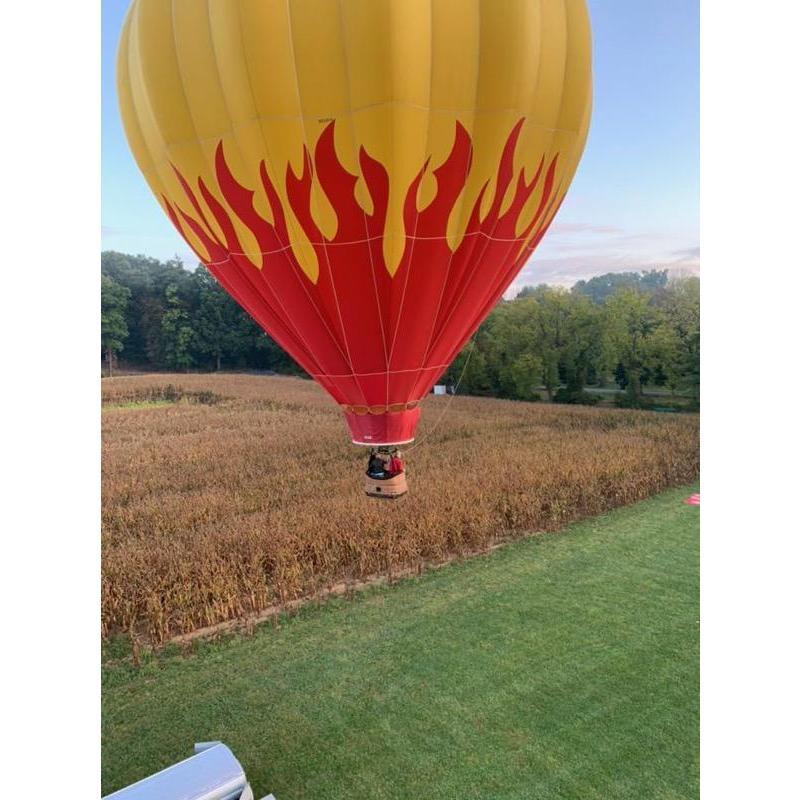 Proposing to me in the hot air ballon