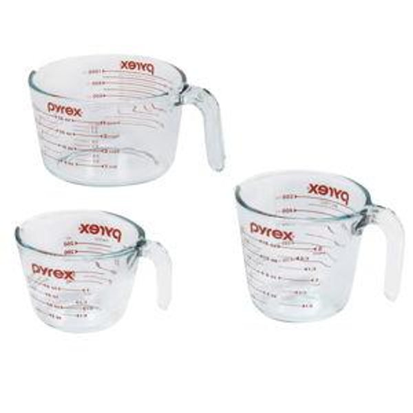 3-Pack Glass Measuring Cups Set