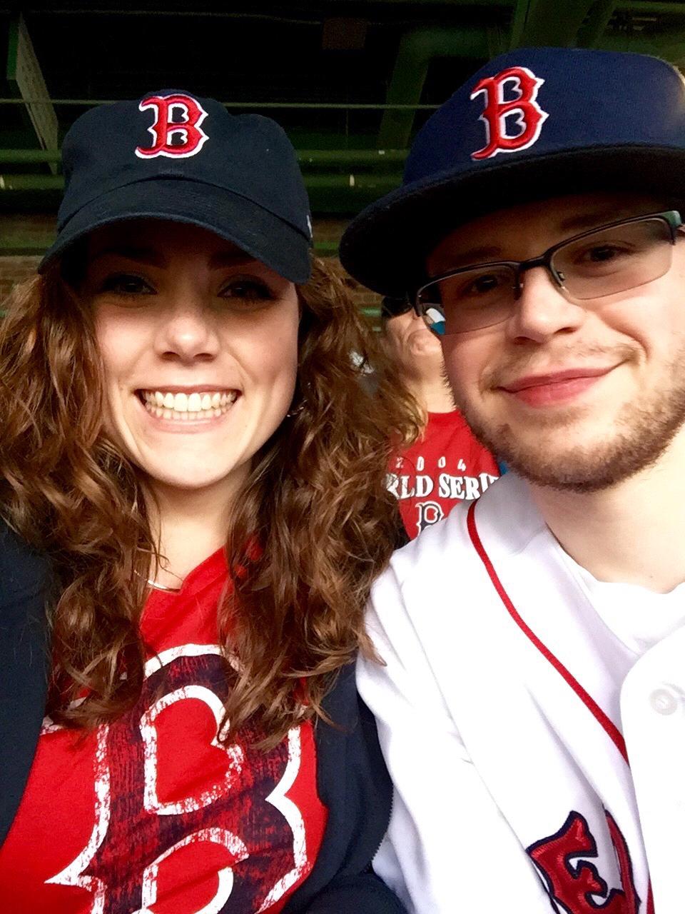 From our first Red Sox game together in April 2015.