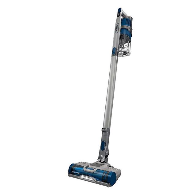 Shark UZ365H Anti-Allergen Pet Plus Cordless Stick Vacuum Self-Cleaning BrushRoll, PowerFins, Duster Crevice Tool, 2-in-1 Pet Multi-Tool, Wide Upholstery Tool, 40min Runtime, Silver/Blue (Renewed)