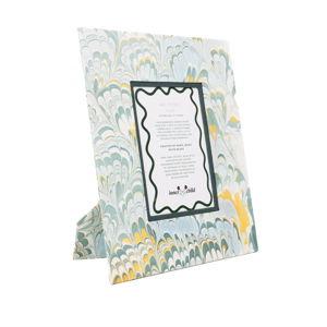 Blue Hand-Marbled Large Wall Picture Frame