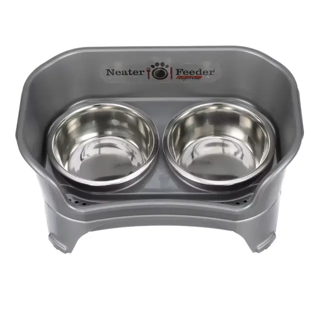 Neater Pet Brands® Neater Feeder Express Large Dog Bowls in Gunmetal Grey (Set of 2)