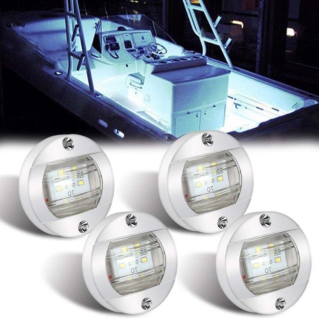 Boaton Boat LED Night Fishing Lights, Courtesy Lights, Deck Lights, Marine Boat Led Lights, Boat Interior Lights, Boat Navigation Lights, Navigation Lights For Boats Led (White)