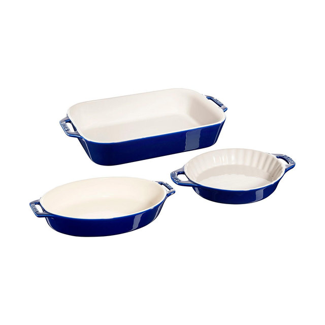 Staub Ceramic 3 Piece Mixed Baking Dish Set