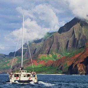 Sunset Cruise on our Honeymoon in Kauai