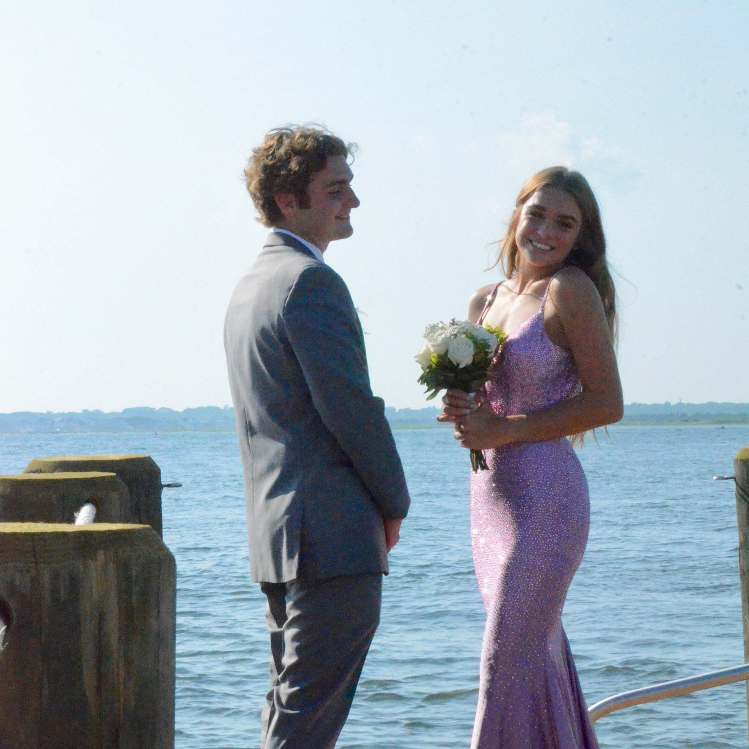 We celebrated prom at the beach and first said I love you