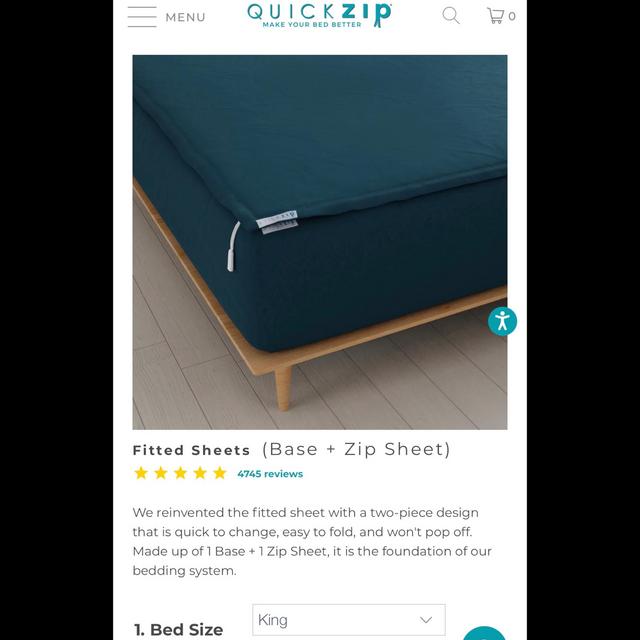 King Size QuickZip Sheet Set
