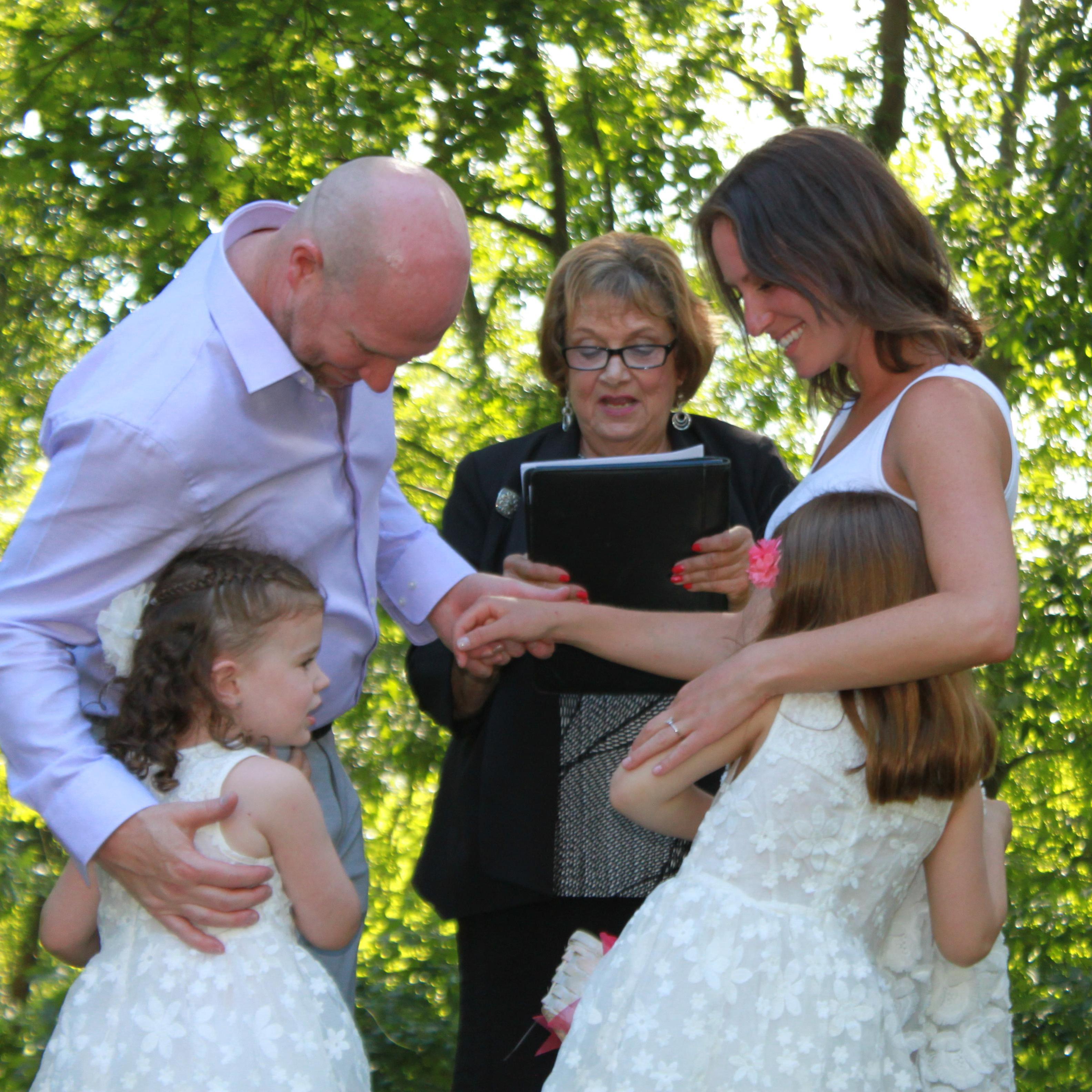 Our civil ceremony. Thanks to Rosalie and our nieces it was the most special moment. (Photographed by Marianna, my SIL)