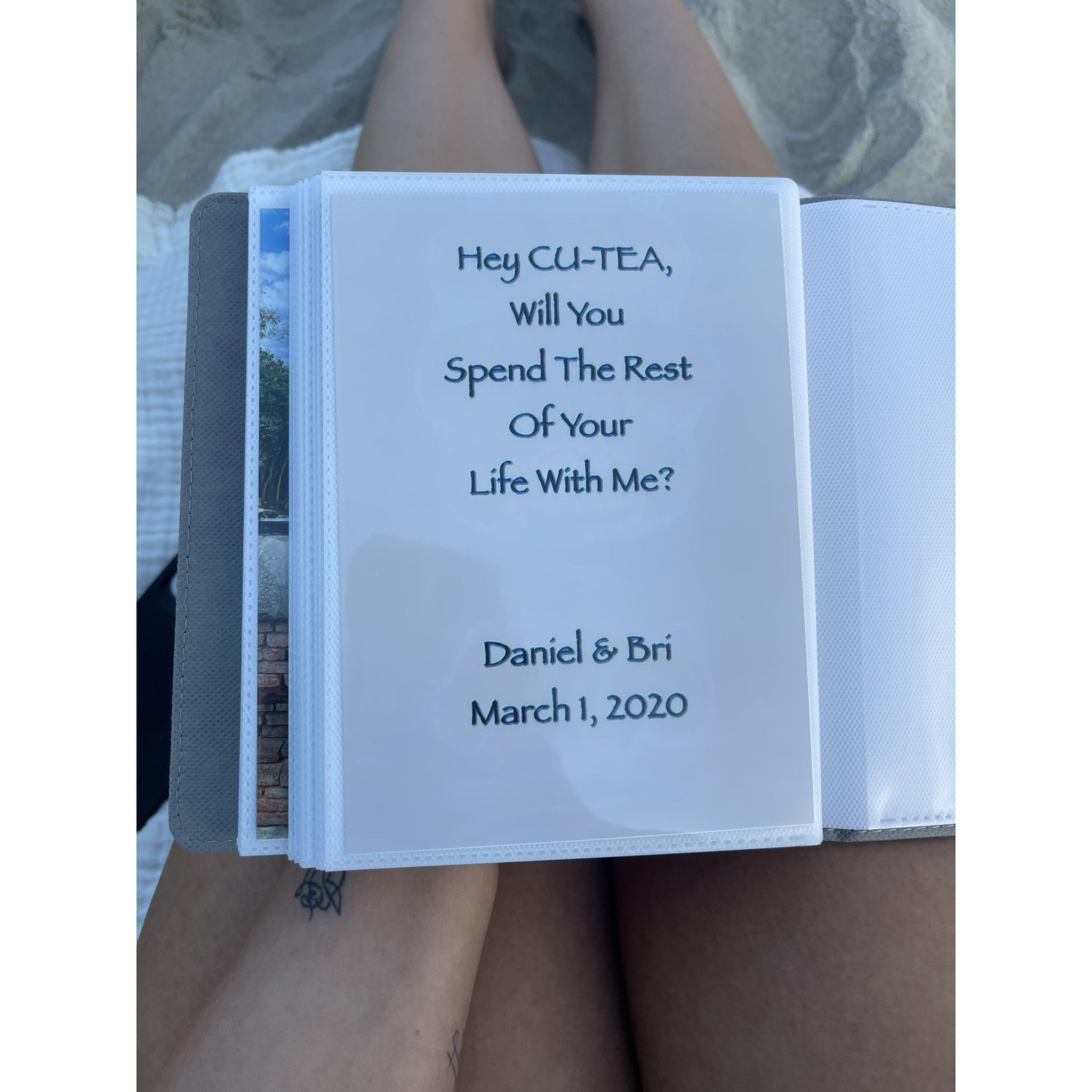 This is how Daniel asked me to prom before we started dating. This is also how he asked me to spend the rest of my life with him!