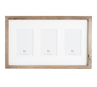 Wood Gallery 3-Opening Frame, 4x6 - Gray