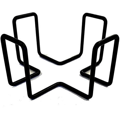 4.5 Inch Premium Black Iron Metal Coaster Holder for Both Round and Square Coasters New Modern Design. Stronger, Thicker Construction Hold Up to 7 Coasters
