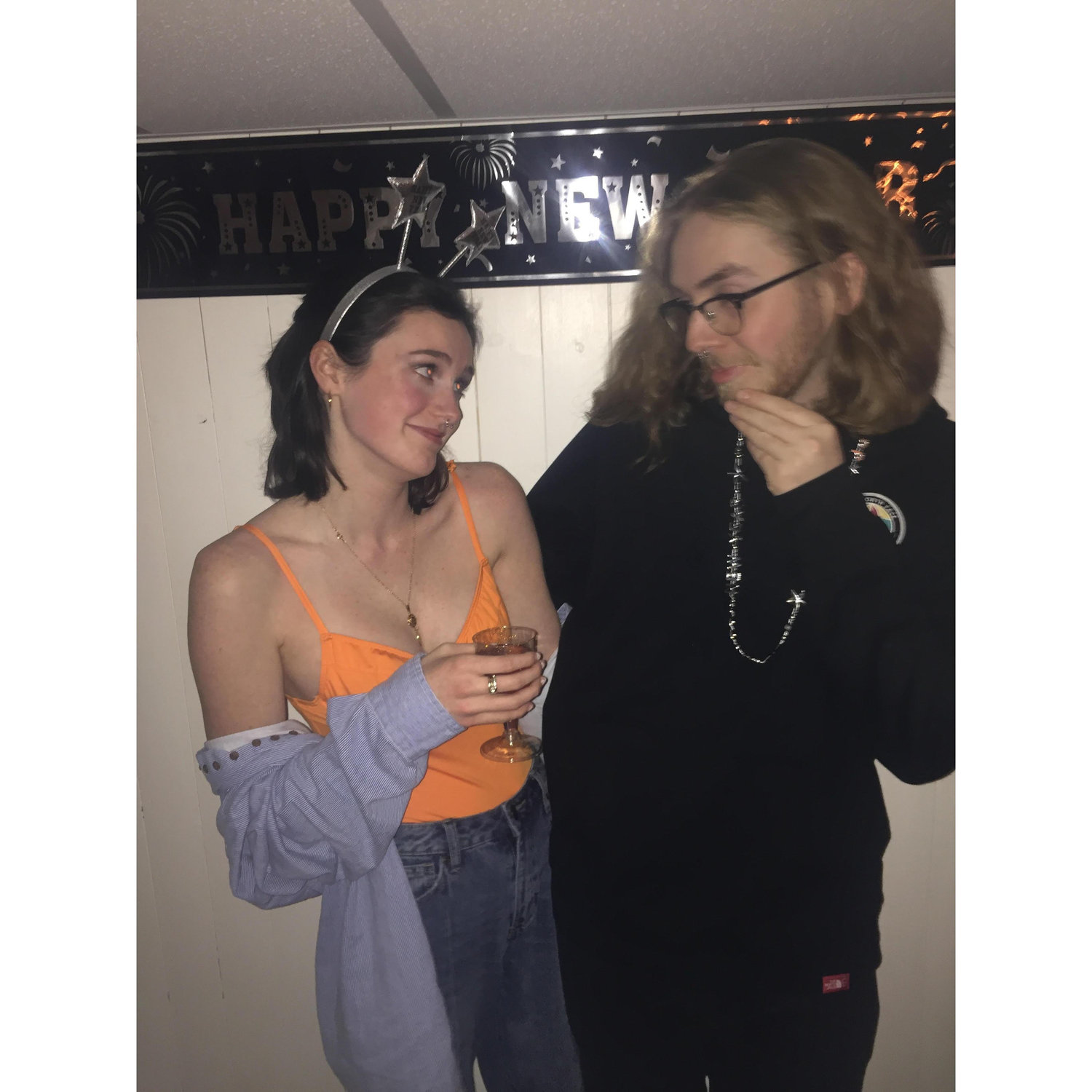 Our first New Year's together-- Lily remembers being so excited that Andrew would be coming by the party to ring in 2019 together. Yes, he was her new year's kiss. December 31st, 2018