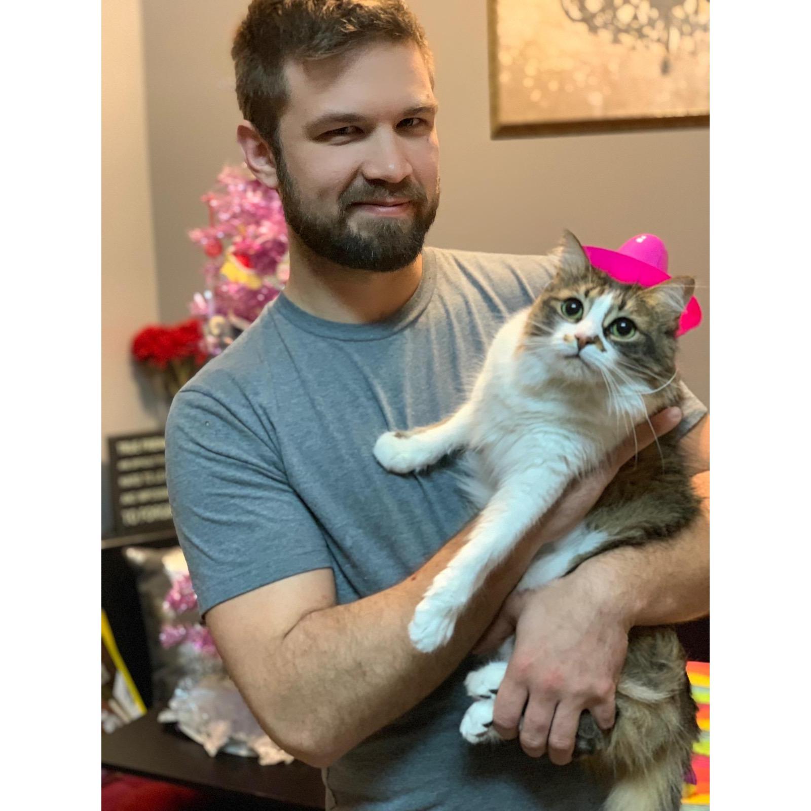 Celebrating Kitty Taz's birthday