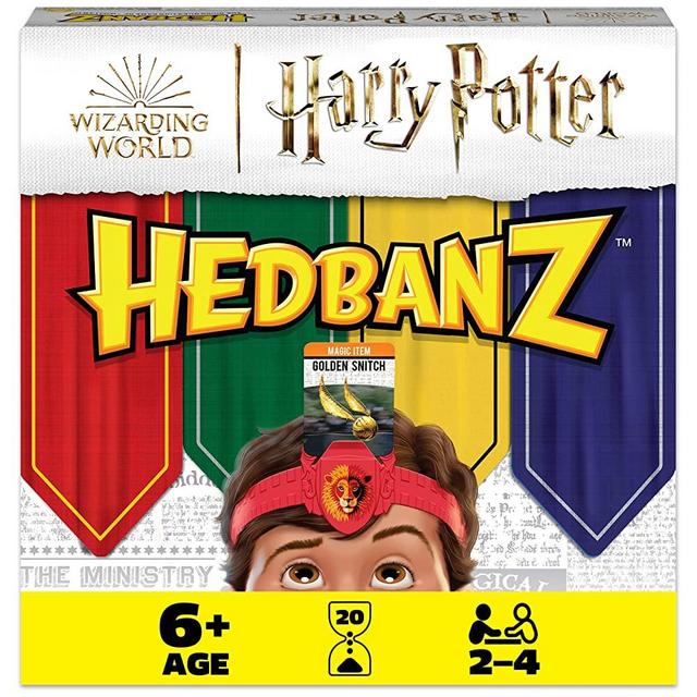 Spin Master Games Hedbanz, Harry Potter Wizarding World Family Board Game Gift Toy Merchandise Books Movies Card Game House Headbands, for Adults & Kids Ages 6 and up