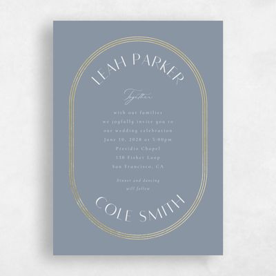 Blue Wedding Invitation - Tatum Classic Foil