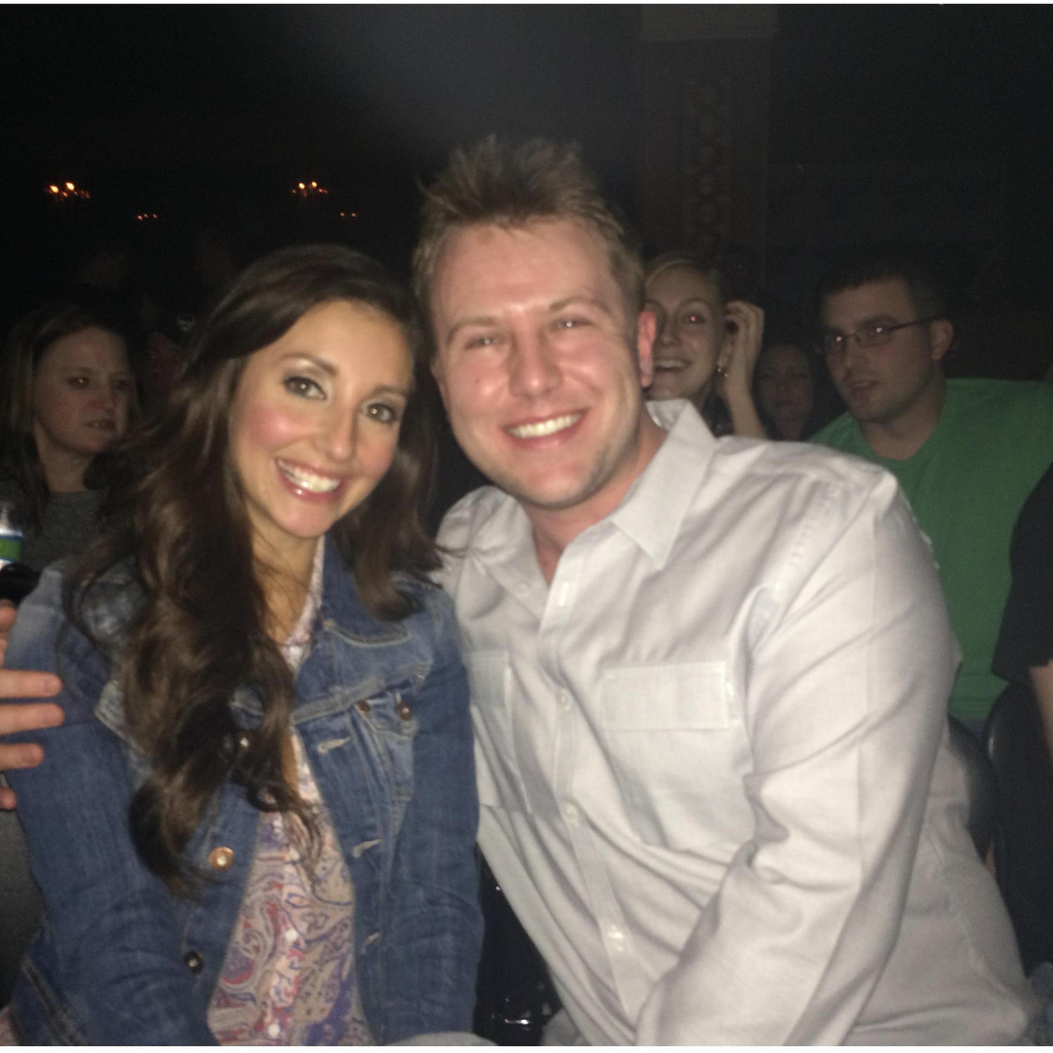 At a country concert...where else?