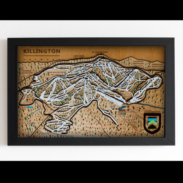 Killington Wooden Ski Map