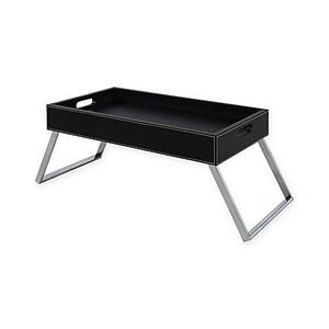Folding Bed Tray in Chrome/Black
