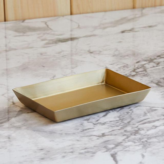 Caspian Bath Soap Dish, Antique Brass
