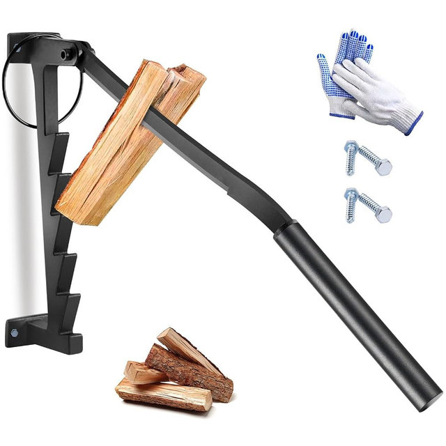 Primachen Wall Mounted Wood Splitter- Kindling Splitter for Wood, Manual Firewood Kindling Splitter for Soft Wood Indoor or Outdoor