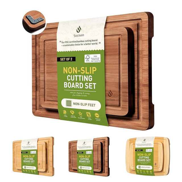 Bamboo Cutting Board Set Non Slip Feet Over Sink Gifts Best Mama Mommy Bonus Busy Mom Ever Christmas Xmas Birthday Law Step Stepmom Stepmother Who Have Everything Good Unique Useful Present