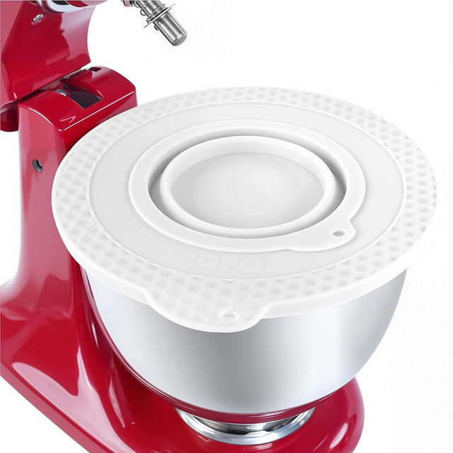 Silicone Mixer Bowl Cover Compatible with KitchenAid 4.5-5 Quart Tilt-Head Stand Mixer, Mixer Bowl Lid to Prevent Spilling of Ingredients
