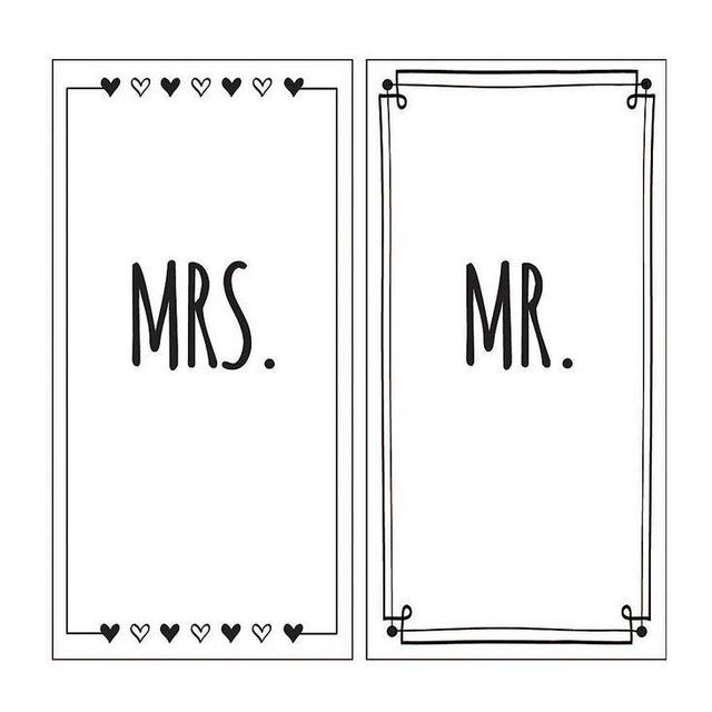Mr. and Mrs. Beach Towels Set of 2
