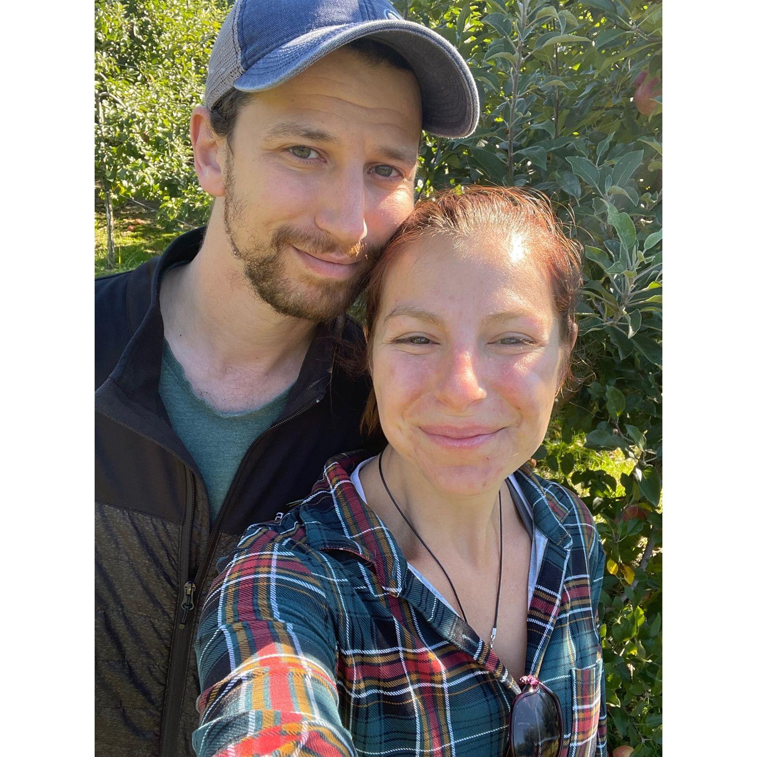 Second year apple picking together