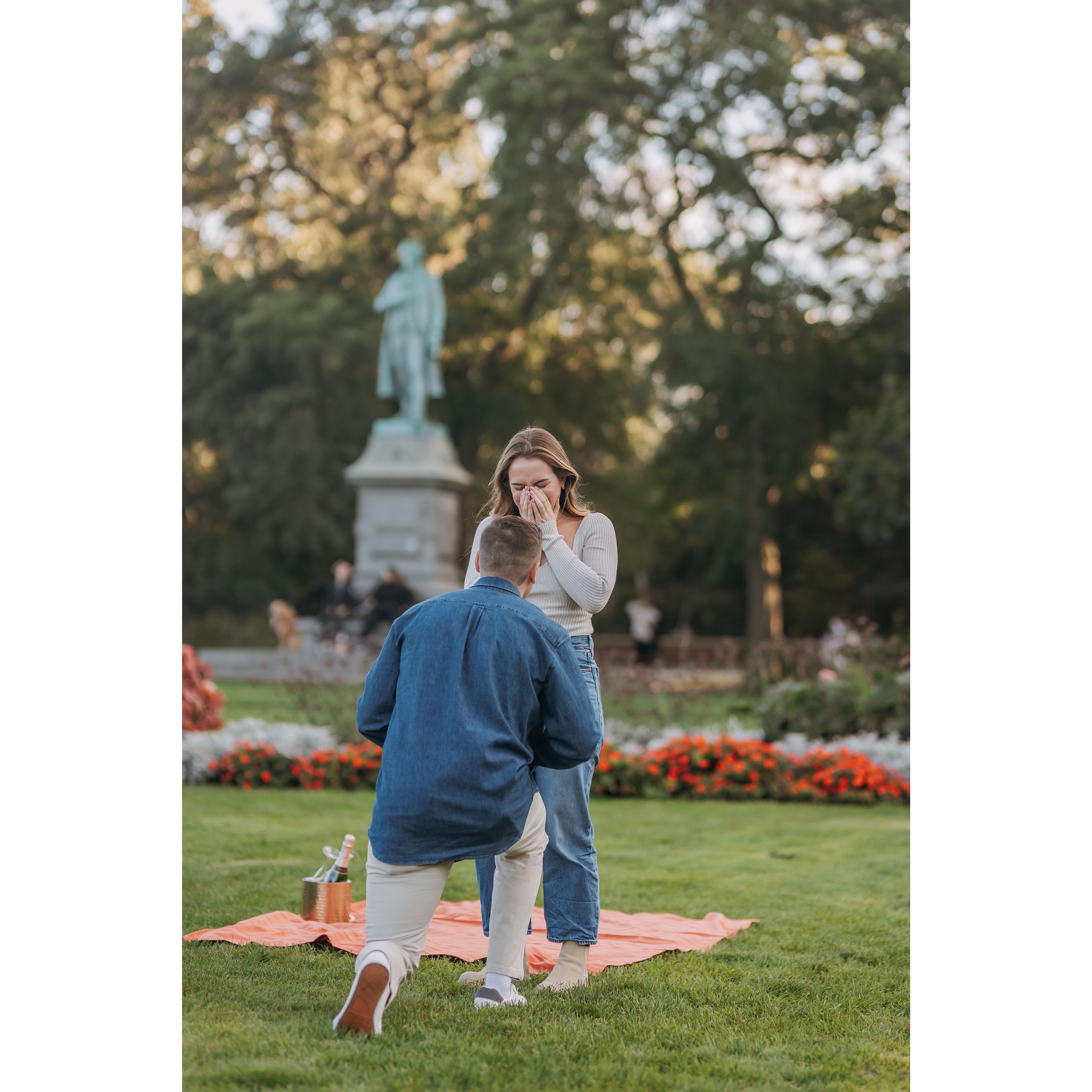 When AJ proposed to Amelia in October 2024.