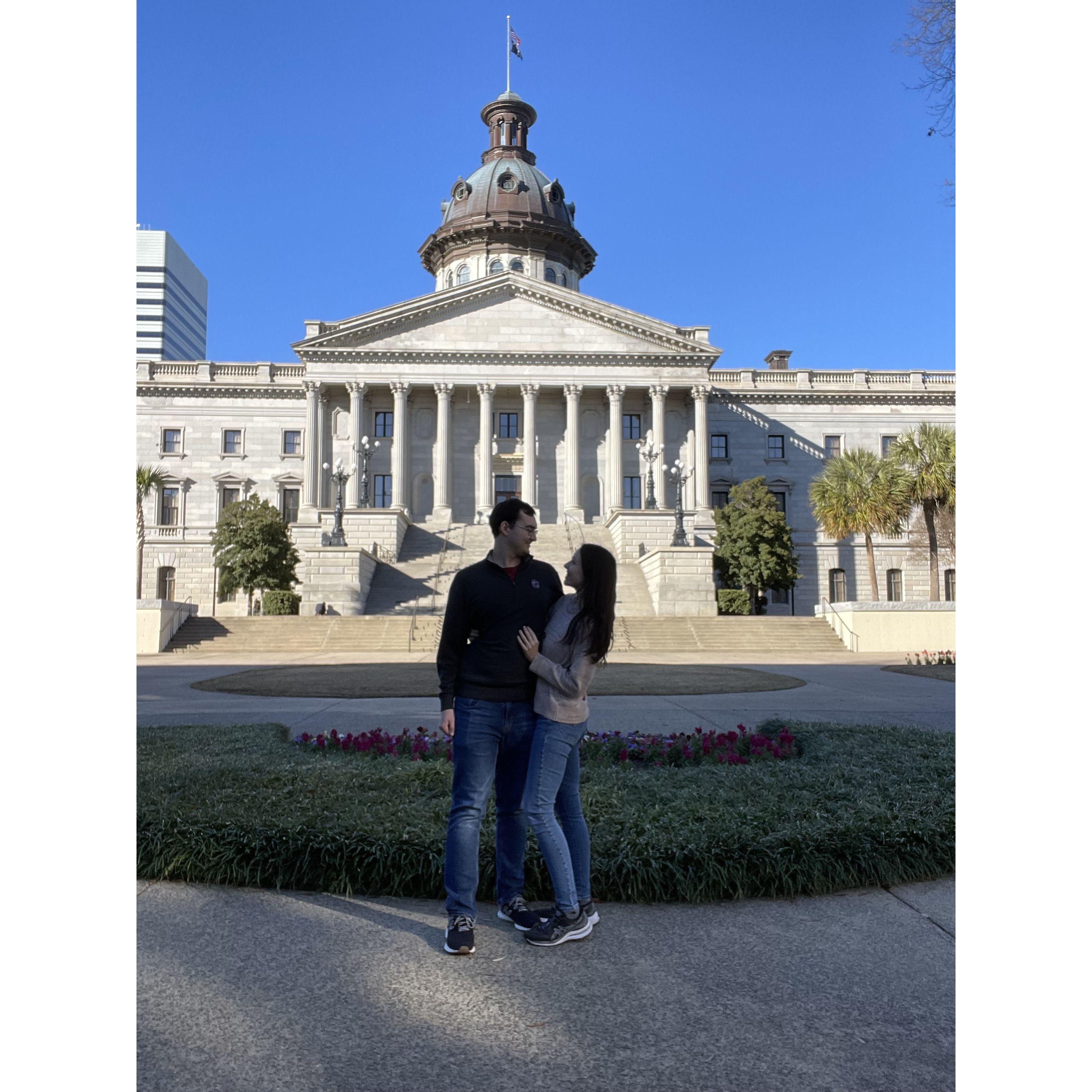 Ben taking me on a tour of Columbia, SC.