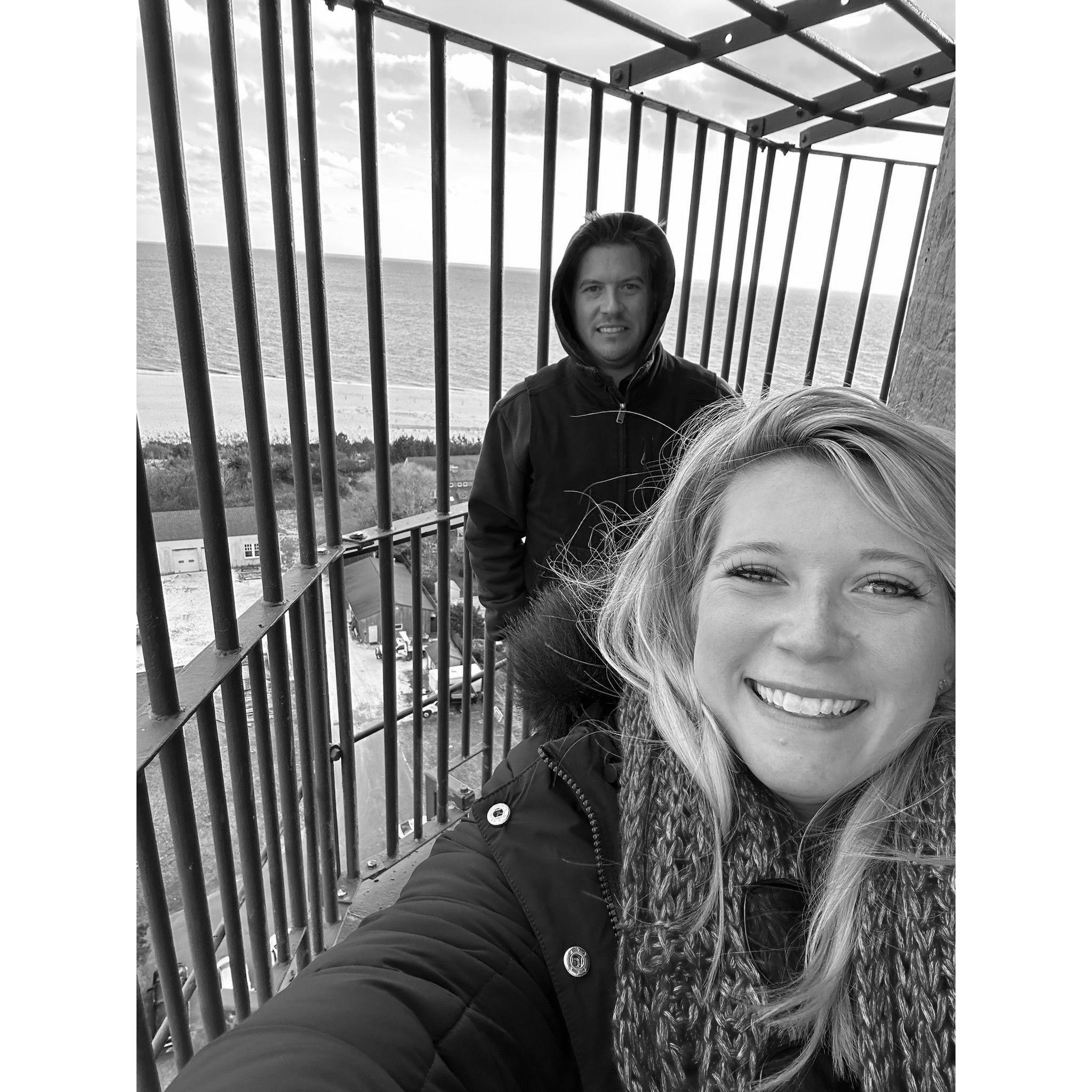 Brian and Michele climbed to the top of the Cape May light house!
