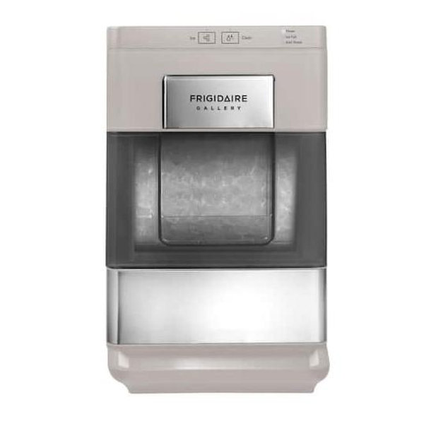 Frigidaire 11 in. 33 lb. Countertop Nugget Ice Maker with Touch Controls with Stainless Steel in Grey EFIC220-GREY-6COM