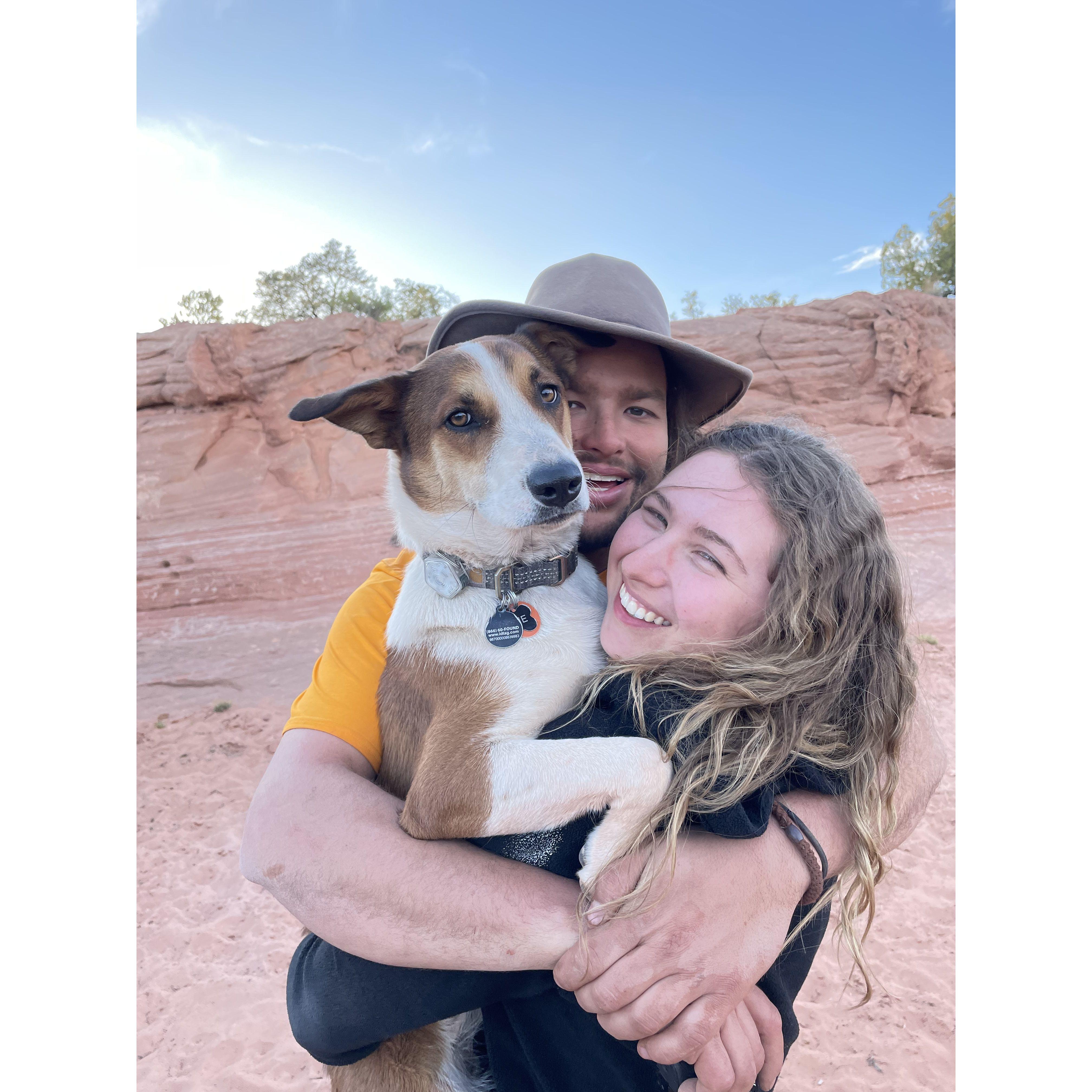 Family photo in Escalante with Megan and Matt !