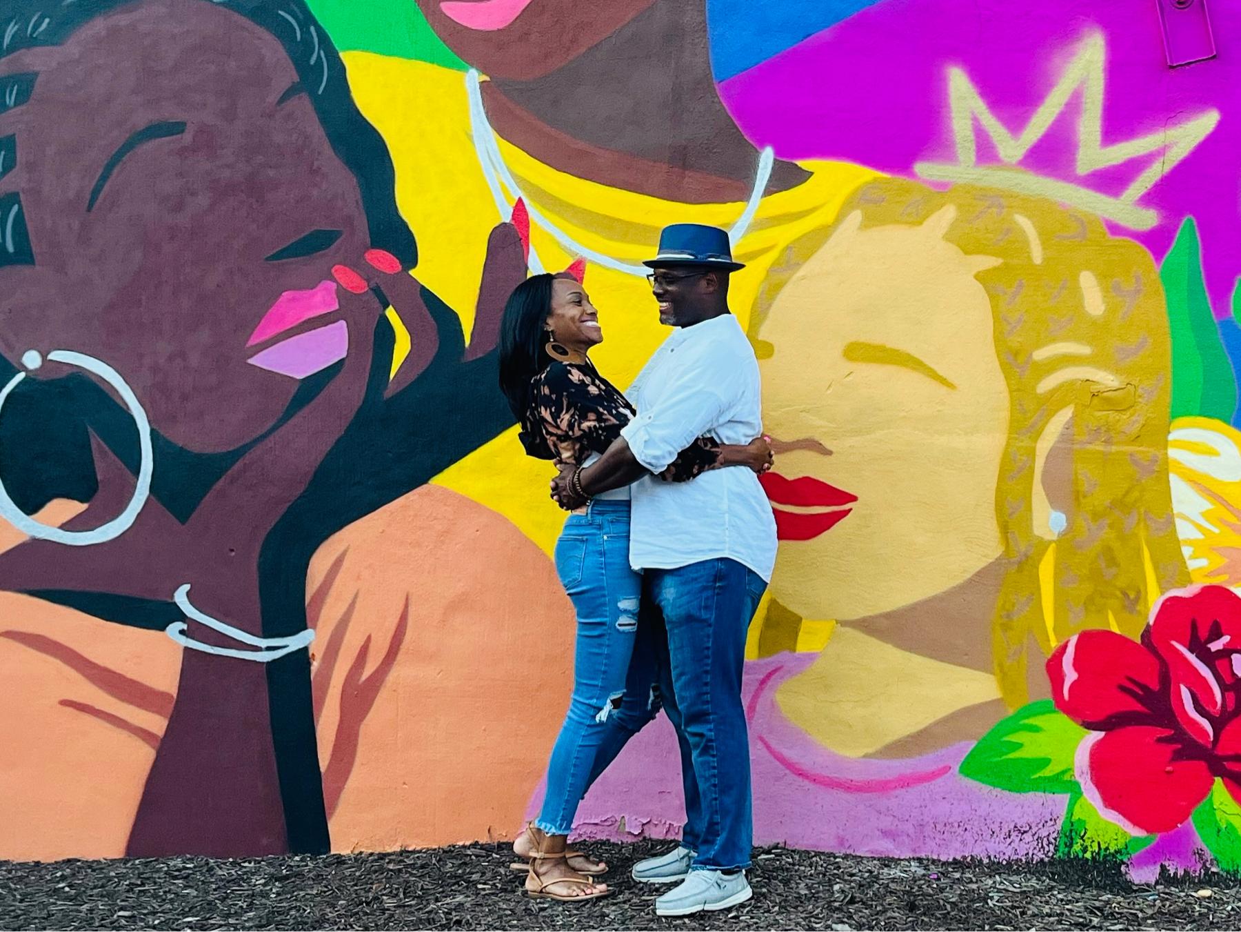 Summertime in DC outside of Cedric's favorite spot: Busboys and Poets. (Anacostia, DC)