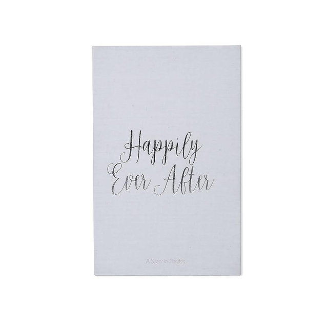 Haven Home Decor Linen Happily Ever After Coffee Table Album for 180 4x6 Photos, Gray, 9' x 13.75' x 2'