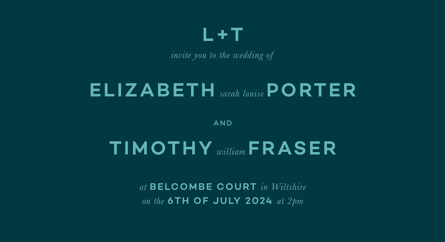 The Wedding Website of Elizabeth Porter and Timothy Fraser