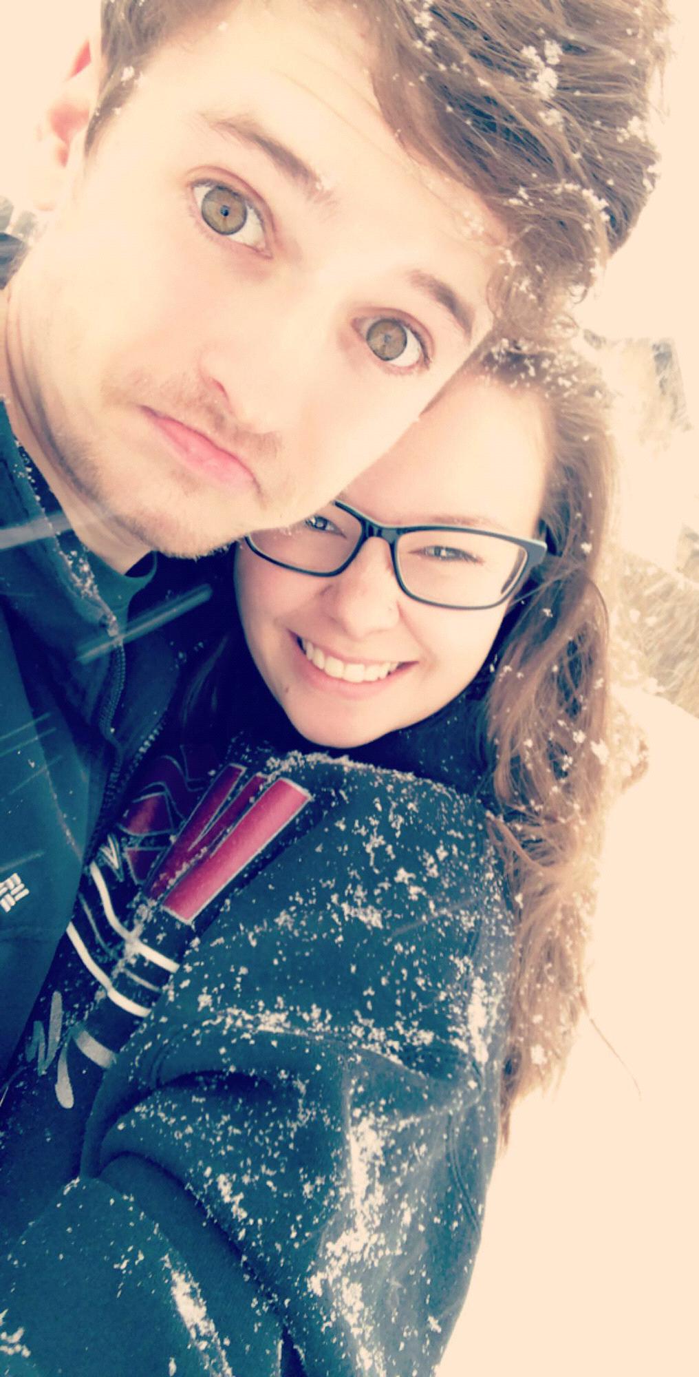 First time playing in the snow together!