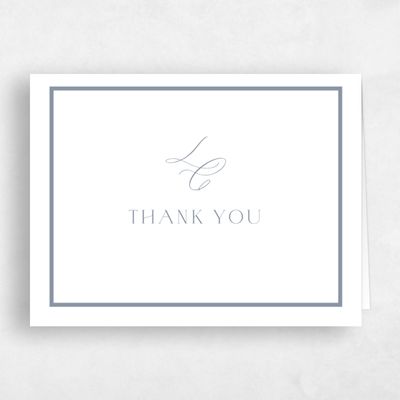 Dusty Blue Wedding Thank You - Artvin Landscape
