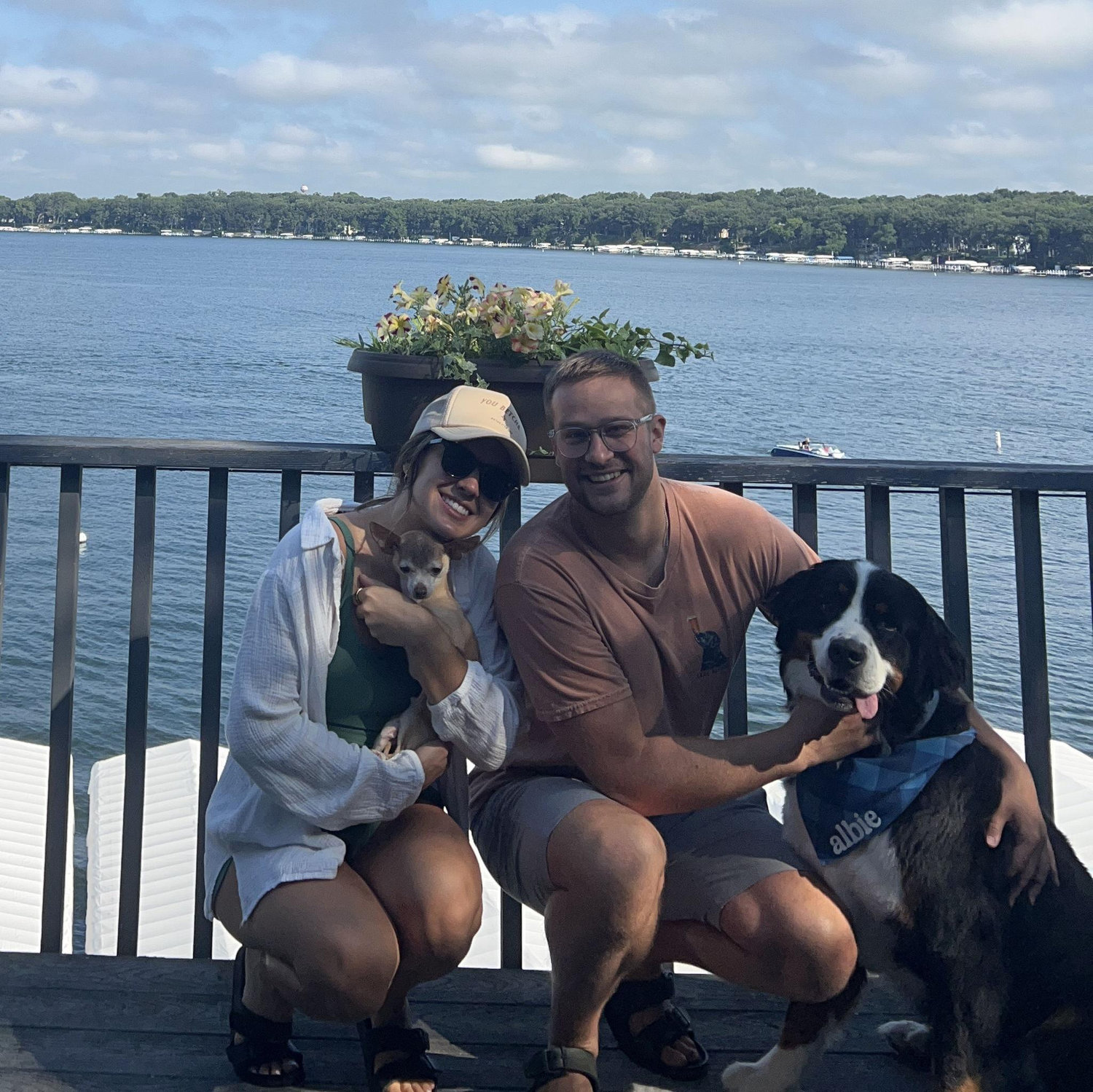 Family pic at Okoboji (squint to find Milo)