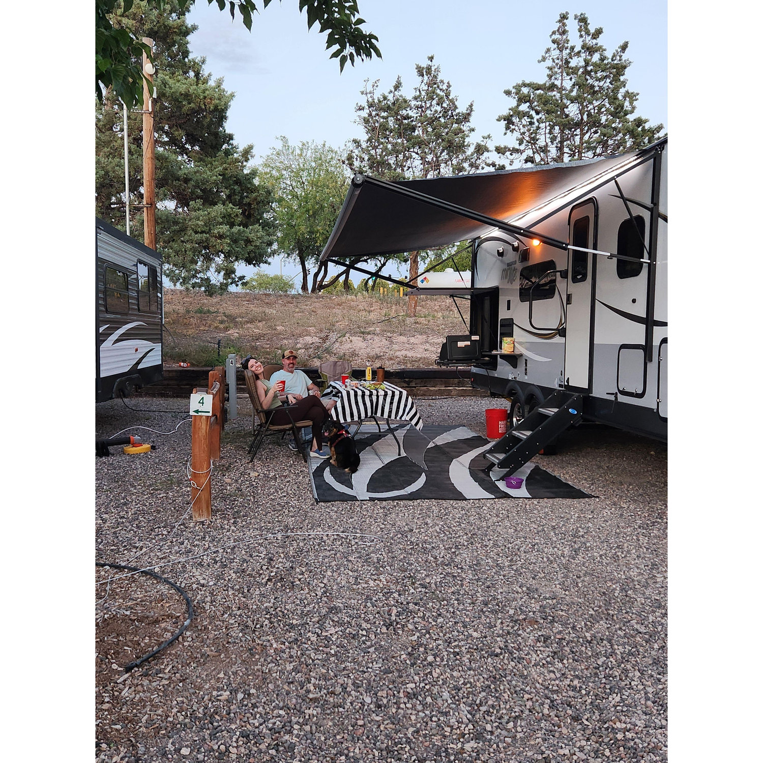 Our first RV adventure with the new camper! No arguments backing it in… nope, not a single one 😂 Cottonwood, AZ—Memorial Weekend 2024.